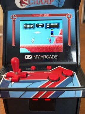Arcade Mini Karate Champ Cabinet in Red & Blue